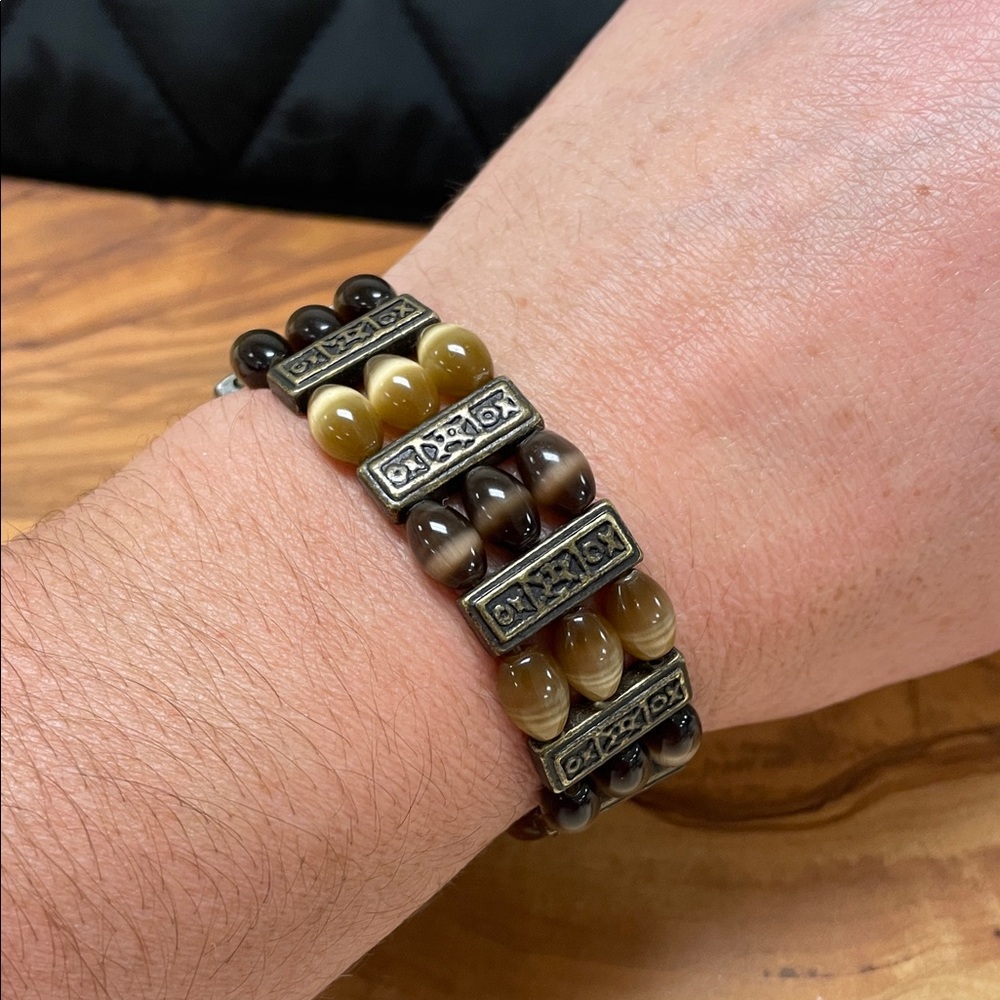 Brown Tiger’s Eye Stretch Beaded Bracelet